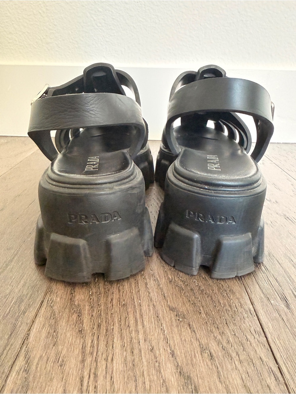 Prada Rubber Monolith Sandal - Picture 9 of 14